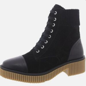 VANELi Womens Black Suede
Combat & Lace-Up Boots Shoes Size 8.5 NWOT
